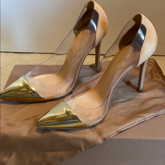 Gianvito Rossi Plexi pump, gold size 36.5 - Picture 4 of 6